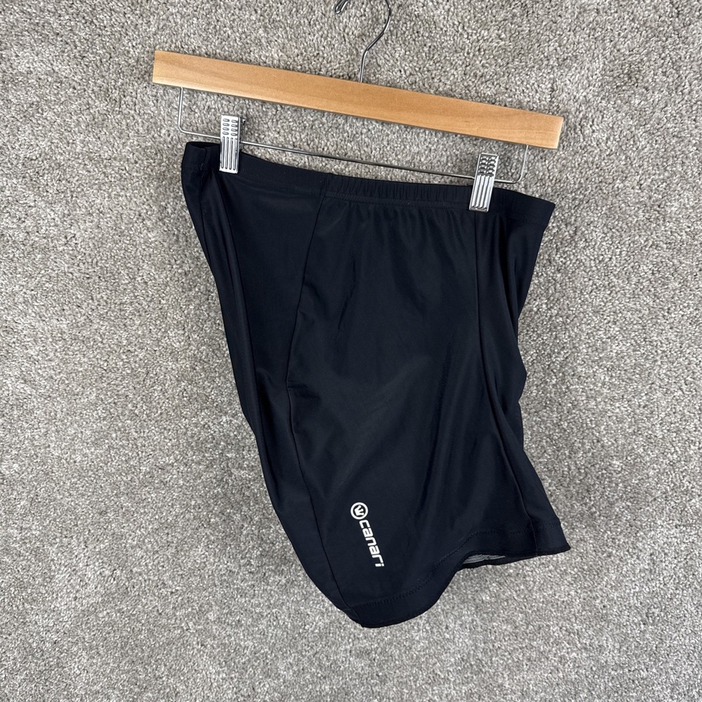 Canari Men's Padded Cycling Shorts Size Large Black Stretch Bike Bicycle‎ Biking